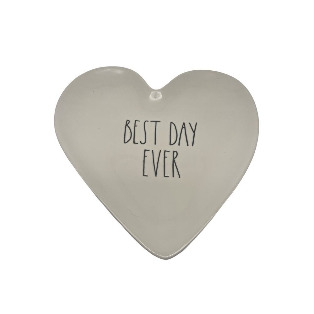 Rae Dunn Best Day Ever Heart Plate